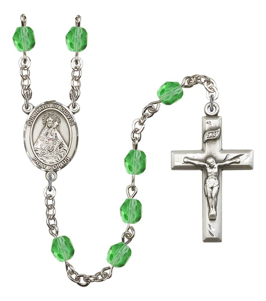 Our Lady of Olives Patron Saint Rosary, Square Crucifix