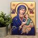 Our Lady of Perpetual Help 13" Orthodox Icon with Wood Back - 124609