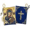 Our Lady of Perpetual Help and Cross Icon Tapestry Rosary Pouch 5 3/8" x 4"