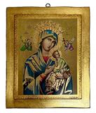 Our Lady of Perpetual Help Double Framed Plaque