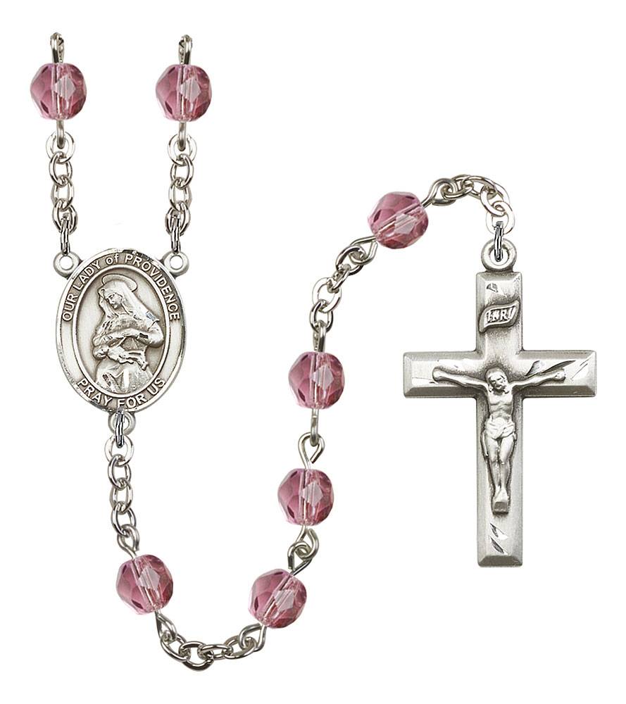 Our Lady of Providence Patron Saint Rosary, Square Crucifix