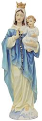 Our Lady of the Rosary 10" Statue, Full Color