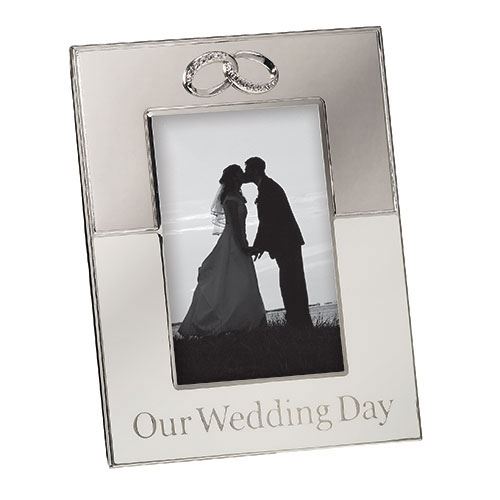 Our Wedding Day Silver Frame, holds a 4x6 photo