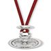 Oval Holy Spirit Medal On Red Cord Necklace