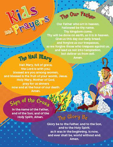 Oversized Children's Prayers Card