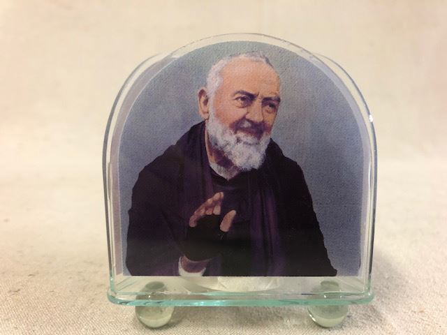 Padre Pio Triangular Tea Light | CATHOLIC CLOSEOUT