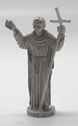 Padre Serra 3" St. Junipero Serra Pewter Statue *WHILE SUPPLIES LAST*