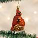 Pair of Glass Cardinal Ornaments