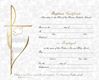 Parchment Baptism Certificate w/Envelope