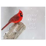 Peace Hope Joy Love Cardinal Christmas Boxed Card