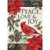Peace, Love, Joy Garden Flag