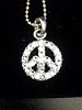 Peace Rhinestone Necklace/4 PKG