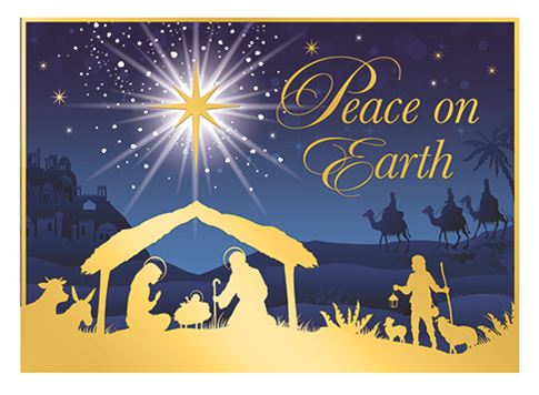 Peace on Earth Christmas Mass Card - Box of 25