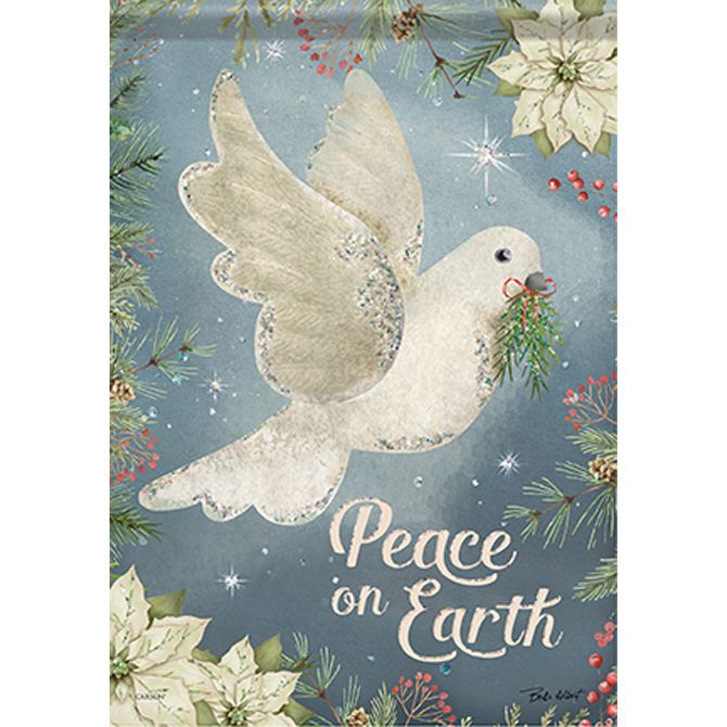 Peace on Earth Dove Garden Flag