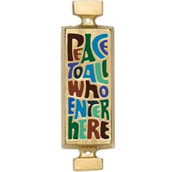 Peace to All Who Enter Here House Blessing Door Plate