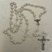Pearl Rosary with First Communion Chalice Centerpiece from Italy - 125255