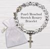 Pearl/Rosebud Stretch Communion Rosary Bracelet