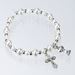 Pearl and Silver Bead Communion Stretch Bracelet