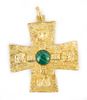 Pectoral Cross Gold Plate With Jade Stone