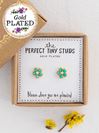 Bloom Where You Are Planted Tiny Flower Stud Earrings