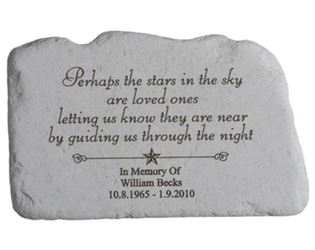 Perhaps the Stars Personalized Memorial Garden Stone
