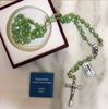 Peridot Crystal Rosary, Made in Italy