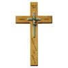 Personalized Baby Boy Baptism 10" Maple Wood/Brass Wall Cross *SHIPS DIRECT - SPECIAL ORDER NO RETURN*