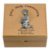 Personalized Boy First Communion Maple Wood Keepsake Box *SHIPS DIRECT - SPECIAL ORDER NO RETURN*