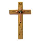Personalized Confirmation 9.75" Maple Wood/Brass Wall Cross