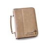 Personalized Light Brown Leather Bible Cover - Small