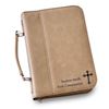 Personalized Light Brown Leather Bible Cover