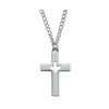 Pewter Cross With Dove Cut-Out on 24" Chain