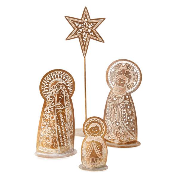 Pierced Metal Nativity Set/4