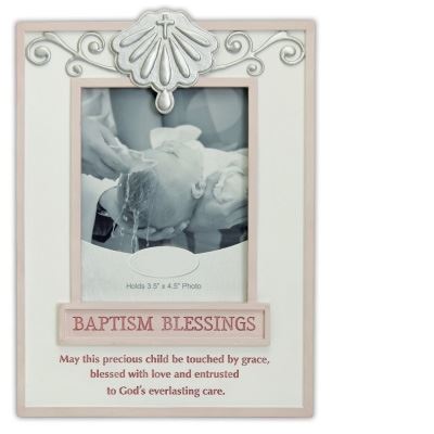 Pink Baptism Frame