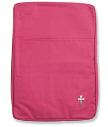 Pink Bible Cover with Cross, Large