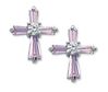 Pink Crystal Cross Earrings *WHILE SUPPLIES LAST*