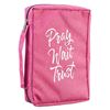 Pink Pray Wait Trust Bible Cover