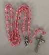 Pink Rosary Round Glass Bead