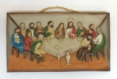 hanging last supper wall plaque
