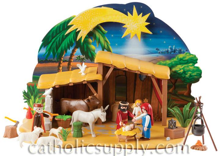 Playmobil Pastor Farmer Caganer Portal Nativity Scene Christmas Custom Neck 