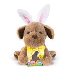 Plush Puppy with Bunny Ears and 1.5oz. Chocolate Bunny