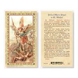 Police Officers Prayer to St. Michael Gold Stamped Laminated Prayer Card
