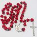 Polymer Clay 10mm Rose Shaped Beaded Rosary - 121240