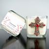 Pomegranate - 12oz Ruby Jeweled Cross Candle