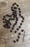 Pope Francis Brown Wood Rosary