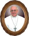 Pope Francis Formal Framed Oval Print
