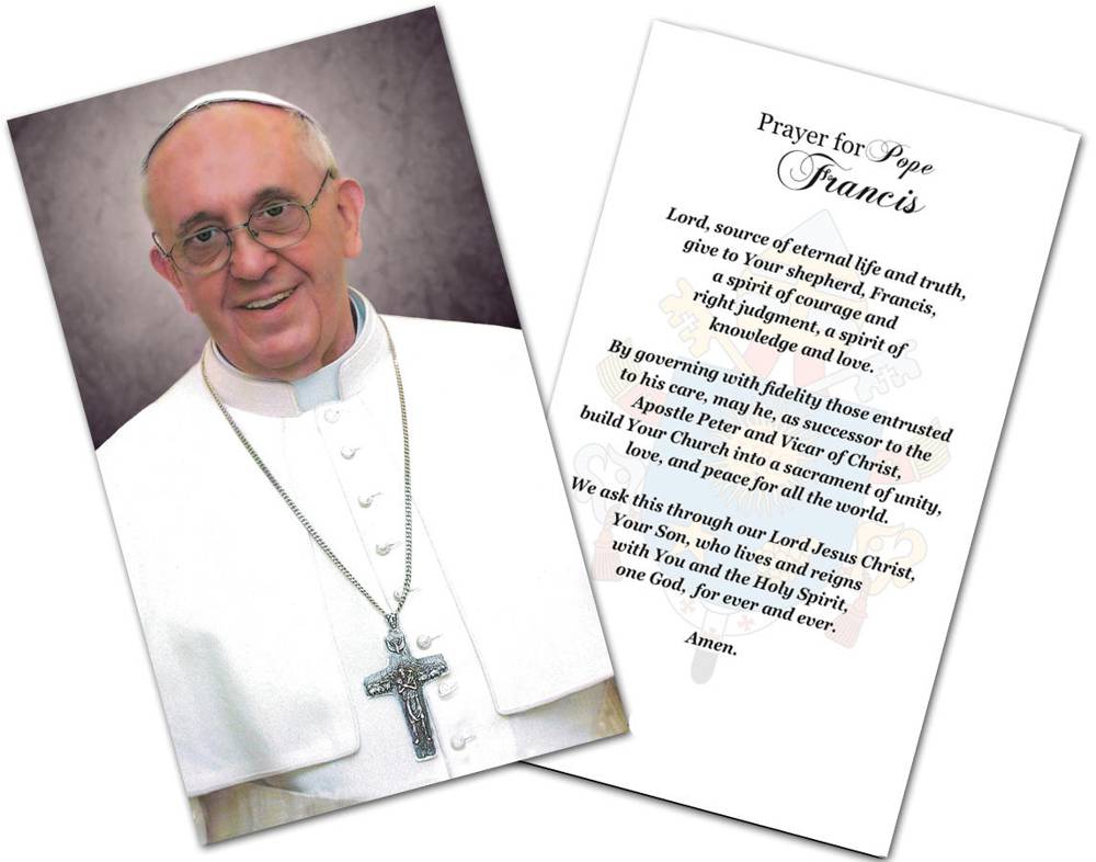 Pope Francis Formal Laminated Holy Card