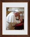 Pope Francis In Prayer Framed & Matted Picture *WHILE SUPPLIES LAST*