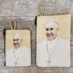 Pope Francis Woven Rosary Pouch from Turkey