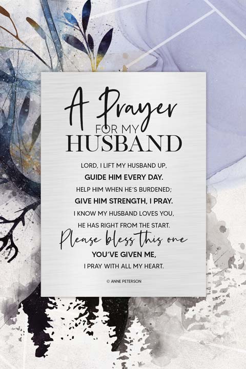 Prayer For My Husband 6" x 9" Plaque